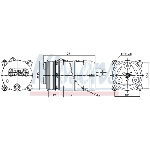 Kompresor klimatizácie AVA QUALITY COOLING MNK164 - obr. 1