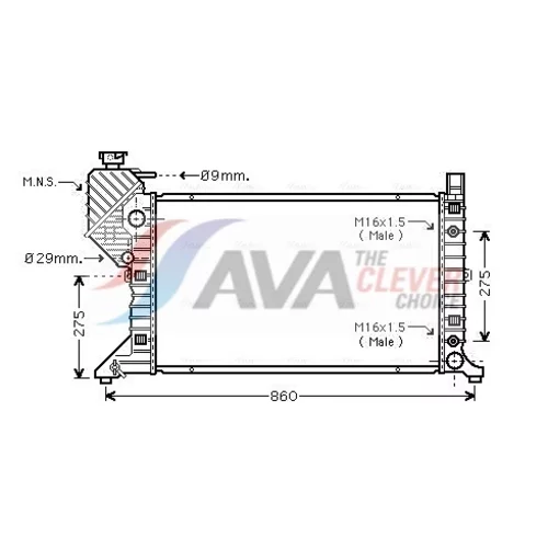 Chladič motora AVA QUALITY COOLING MSA2343