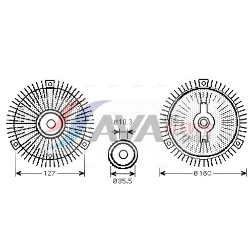 Spojka ventilátora chladenia AVA QUALITY COOLING MSC409