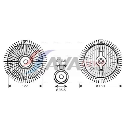 Spojka ventilátora chladenia AVA QUALITY COOLING MSC416