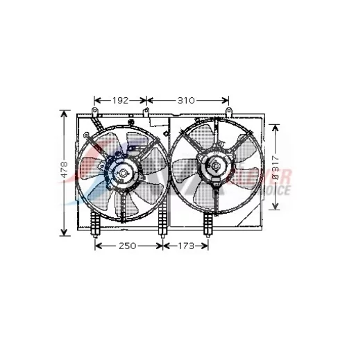 Ventilátor chladenia motora AVA QUALITY COOLING MT7523