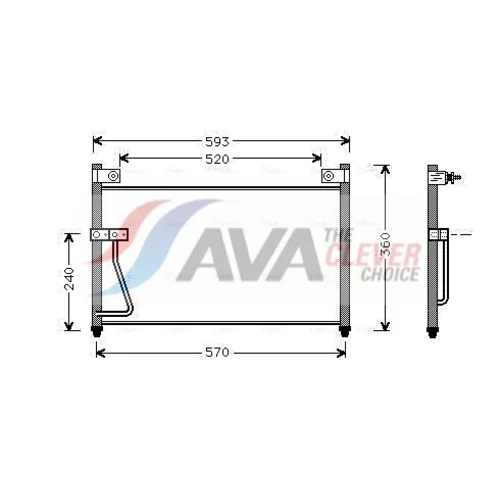 Kondenzátor klimatizácie AVA QUALITY COOLING MZ5126