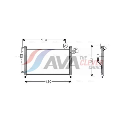 Kondenzátor klimatizácie AVA QUALITY COOLING MZ5155