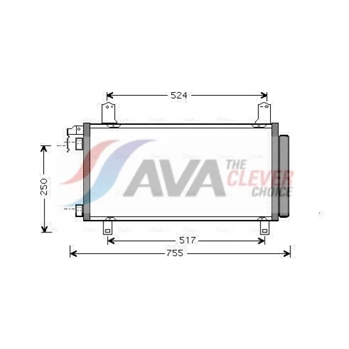 Kondenzátor klimatizácie AVA QUALITY COOLING MZ5158D