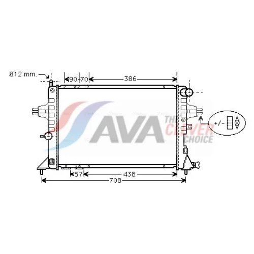 Chladič motora AVA QUALITY COOLING OLA2252