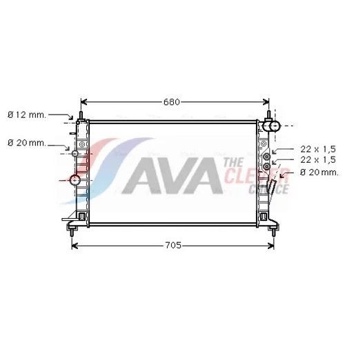 Chladič motora AVA QUALITY COOLING OLA2359