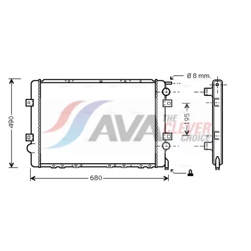 Chladič motora AVA QUALITY COOLING RTA2299