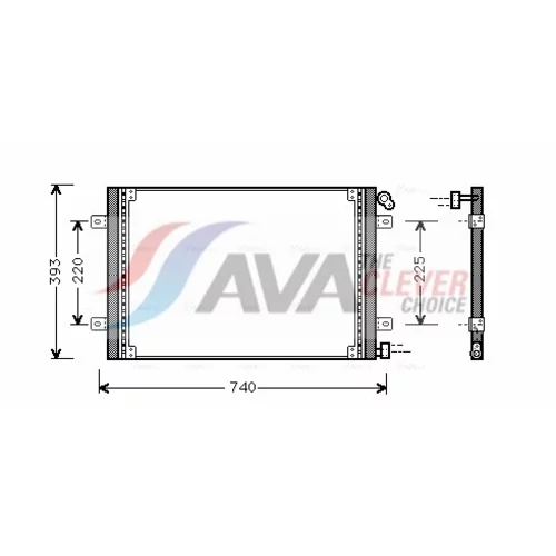 Kondenzátor klimatizácie AVA QUALITY COOLING RTA5234