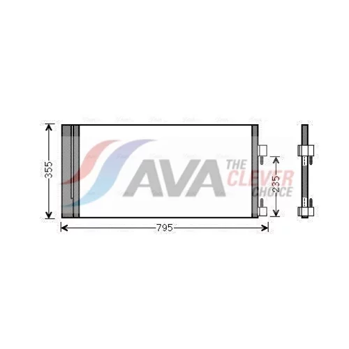 Kondenzátor klimatizácie AVA QUALITY COOLING RTA5430D