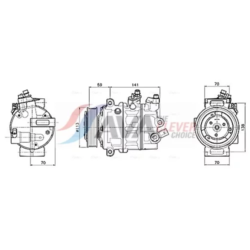 Kompresor klimatizácie AVA QUALITY COOLING VNAK446