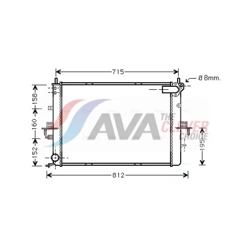 Chladič motora AVA QUALITY COOLING AU2152