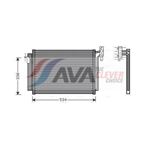 Kondenzátor klimatizácie AVA QUALITY COOLING BW5281D