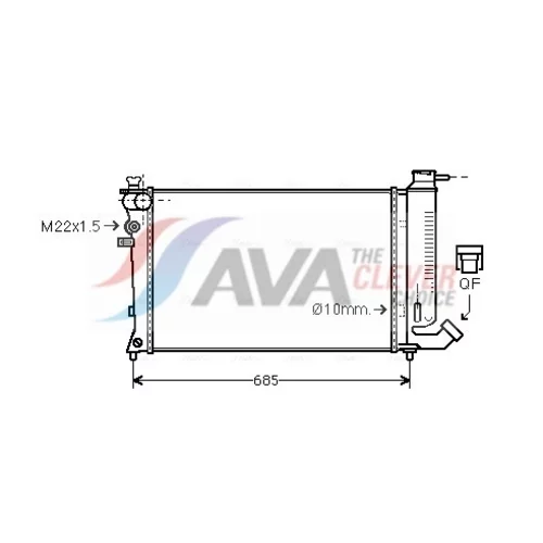 Chladič motora AVA QUALITY COOLING CNA2108