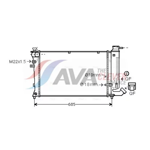 Chladič motora AVA QUALITY COOLING CNA2114