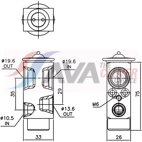 Expanzný ventil klimatizácie AVA QUALITY COOLING DF1110