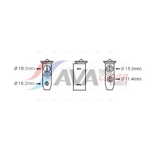 Expanzný ventil klimatizácie AVA QUALITY COOLING DN1359