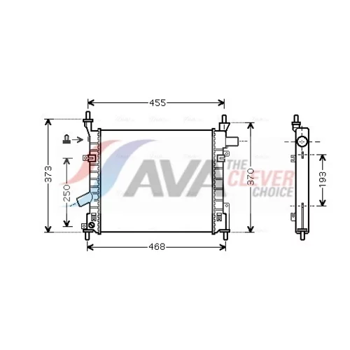 Chladič motora AVA QUALITY COOLING FD2372