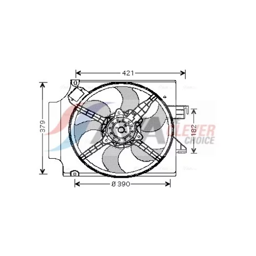 Ventilátor chladenia motora AVA QUALITY COOLING FD7513