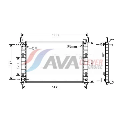 Chladič motora AVA QUALITY COOLING FDA2326