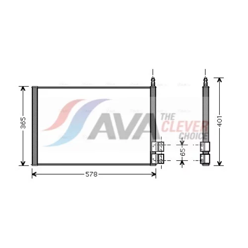 Kondenzátor klimatizácie AVA QUALITY COOLING FDA5328