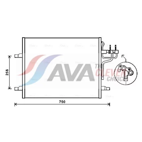 Kondenzátor klimatizácie AVA QUALITY COOLING FDA5483