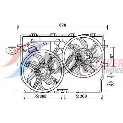 Ventilátor chladenia motora AVA QUALITY COOLING FT7587