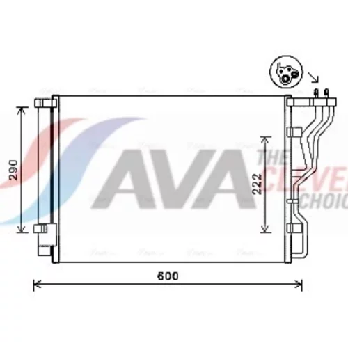 Kondenzátor klimatizácie AVA QUALITY COOLING HY5299D