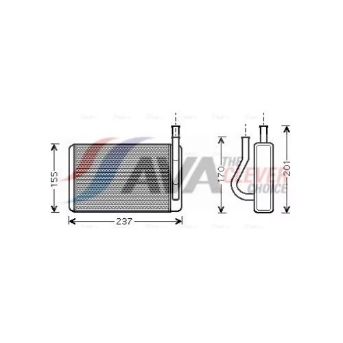 Výmenník tepla vnútorného kúrenia AVA QUALITY COOLING HY6089