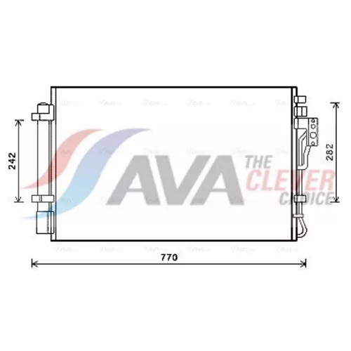 Kondenzátor klimatizácie AVA QUALITY COOLING KA5157D