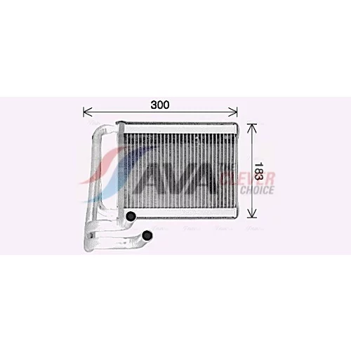 Výmenník tepla vnútorného kúrenia AVA QUALITY COOLING KA6306 - obr. 1