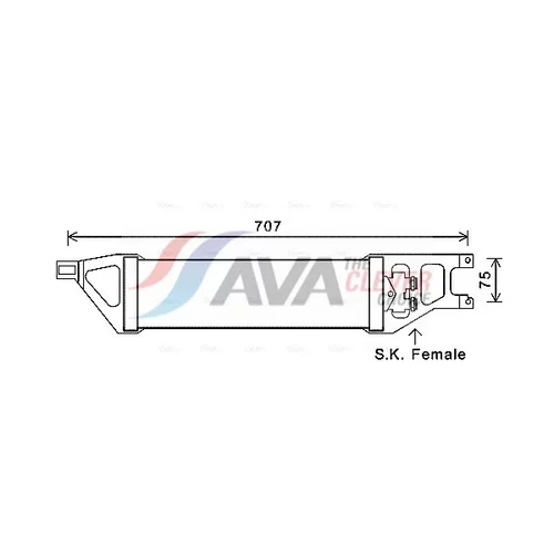 Chladič oleja automatickej prevodovky AVA QUALITY COOLING MS3539