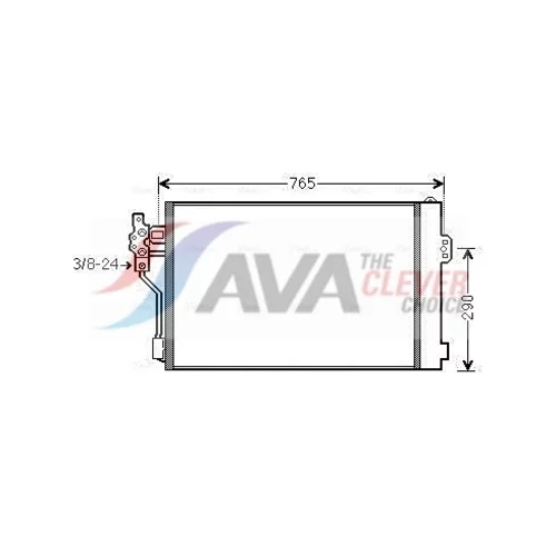 Kondenzátor klimatizácie AVA QUALITY COOLING MSA5484D