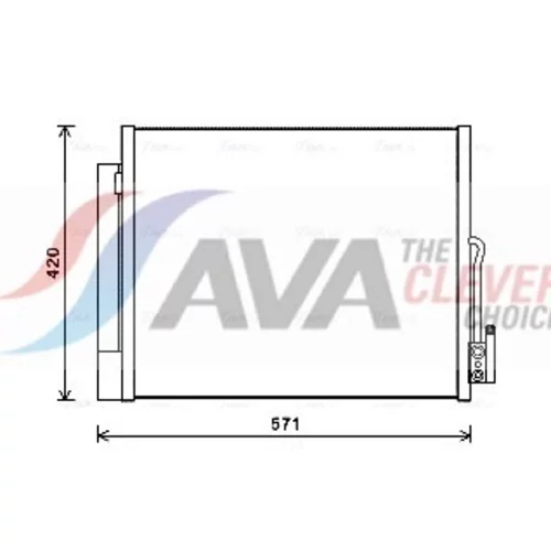 Kondenzátor klimatizácie AVA QUALITY COOLING OL5560D