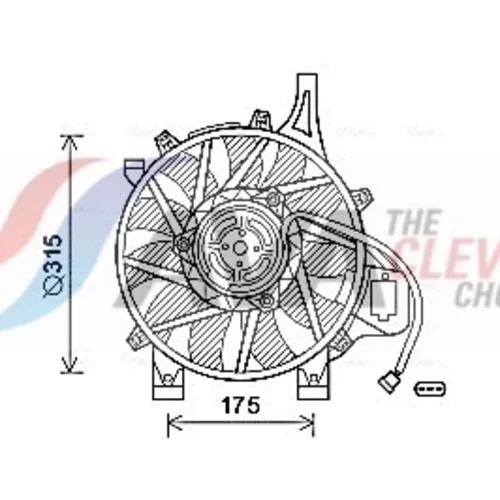 Ventilátor chladenia motora AVA QUALITY COOLING OL7536