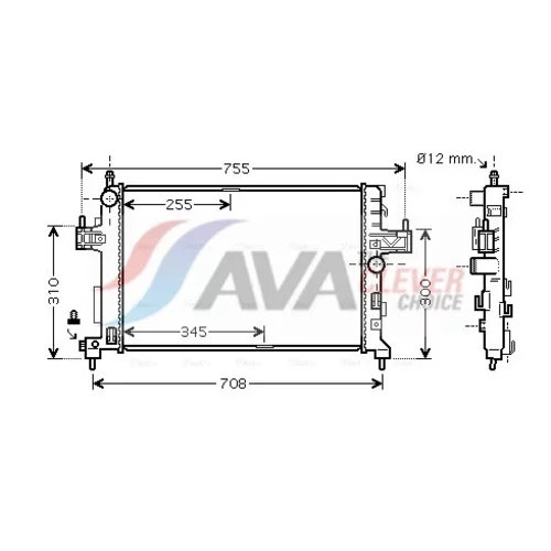 Chladič motora AVA QUALITY COOLING OLA2380