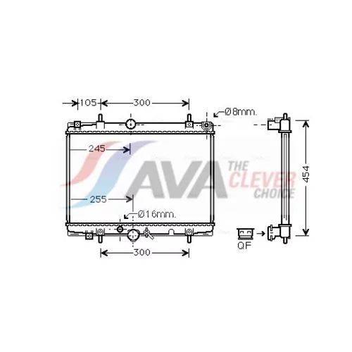 Chladič motora AVA QUALITY COOLING PEA2213