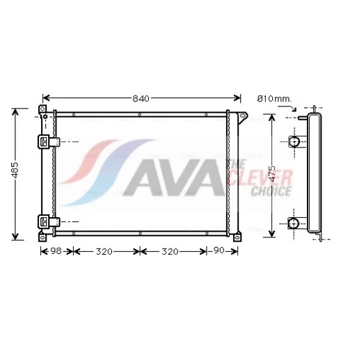 Chladič motora AVA QUALITY COOLING RTA2257