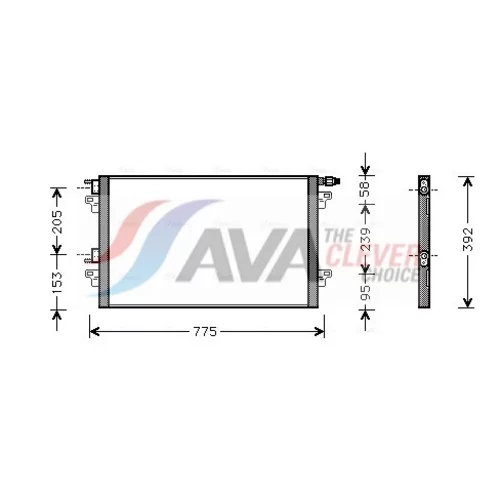 Kondenzátor klimatizácie AVA QUALITY COOLING RTA5280