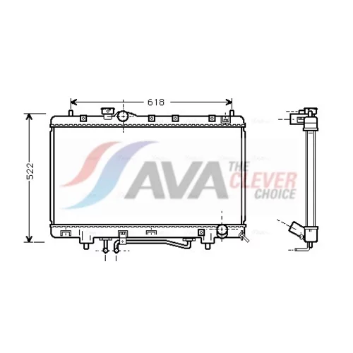 Chladič motora AVA QUALITY COOLING TO2242