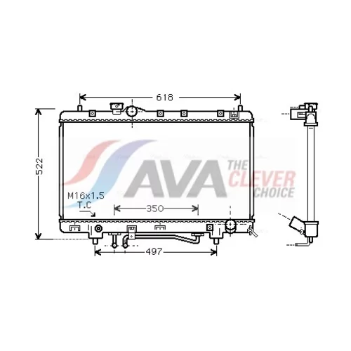 Chladič motora AVA QUALITY COOLING TO2330