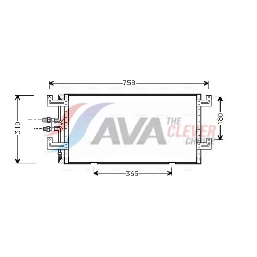 Kondenzátor klimatizácie AVA QUALITY COOLING VN5145