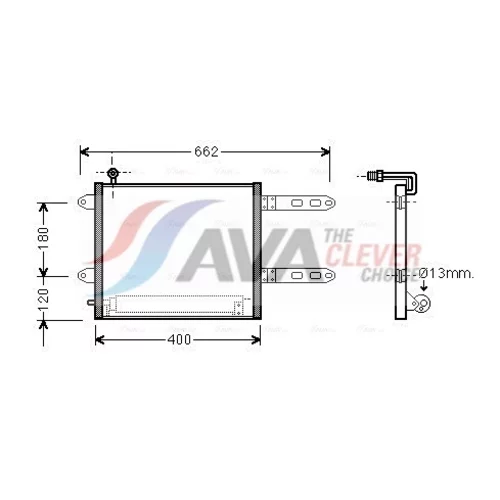 Kondenzátor klimatizácie AVA QUALITY COOLING VN5178D