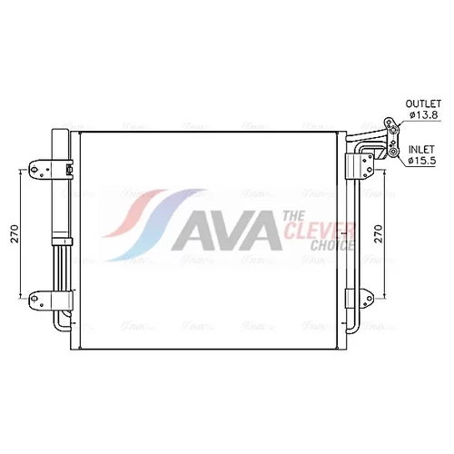 Kondenzátor klimatizácie AVA QUALITY COOLING VN5441D