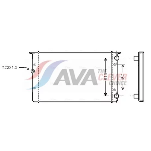 Chladič motora AVA QUALITY COOLING VNA2105