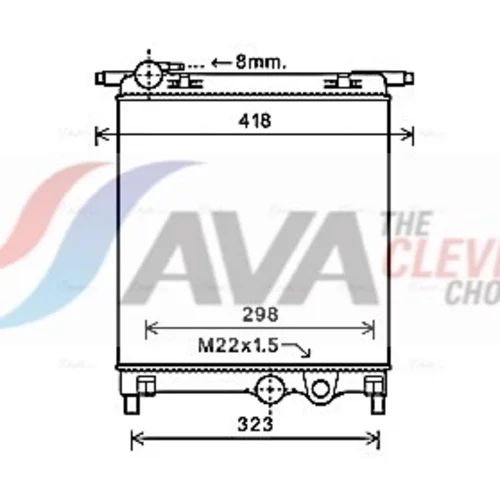 Chladič motora AVA QUALITY COOLING VNA2325