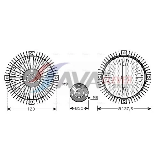 Spojka ventilátora chladenia AVA QUALITY COOLING VNC273