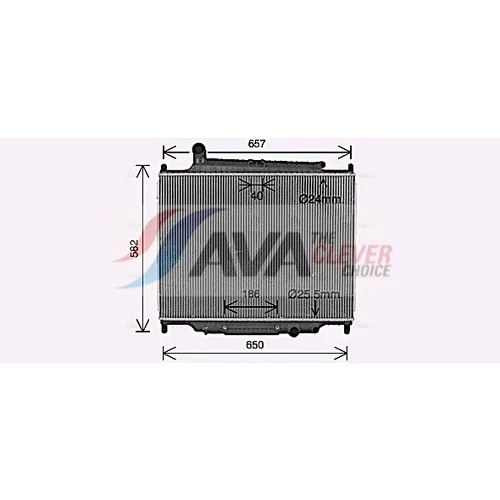 Chladič motora AU2344 (AVA QUALITY COOLING)