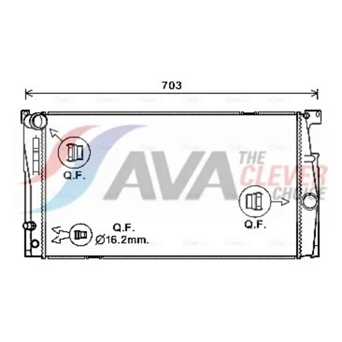 Chladič motora AVA QUALITY COOLING BW2549