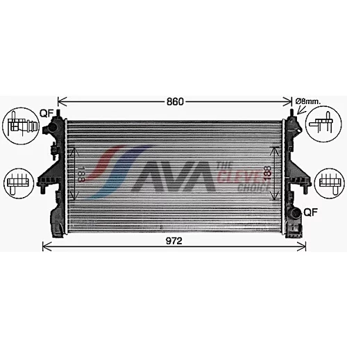 Chladič motora AVA QUALITY COOLING CN2322 - obr. 1