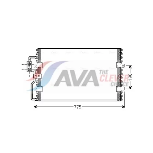 Kondenzátor klimatizácie AVA QUALITY COOLING CN5093